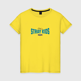 Женская футболка хлопок с принтом Stray Kids legendary в Тюмени, 100% хлопок | прямой крой, круглый вырез горловины, длина до линии бедер, слегка спущенное плечо | 