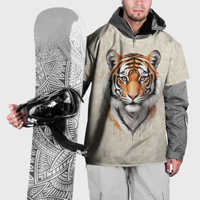 Накидка на куртку 3D с принтом Портрет тигр в Курске, 100% полиэстер |  | Тематика изображения на принте: 