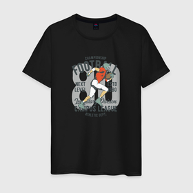 Мужская футболка хлопок с принтом Студенческая лига в Кировске, 100% хлопок | прямой крой, круглый вырез горловины, длина до линии бедер, слегка спущенное плечо. | 