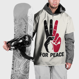 Накидка на куртку 3D с принтом За мир на планете в Петрозаводске, 100% полиэстер |  | 