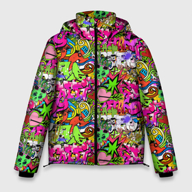 Мужская зимняя куртка 3D с принтом Hip Hop Graffiti в Тюмени, верх — 100% полиэстер; подкладка — 100% полиэстер; утеплитель — 100% полиэстер | длина ниже бедра, свободный силуэт Оверсайз. Есть воротник-стойка, отстегивающийся капюшон и ветрозащитная планка. 

Боковые карманы с листочкой на кнопках и внутренний карман на молнии. | 