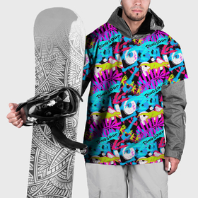 Накидка на куртку 3D с принтом Dinosaur pino roarr , 100% полиэстер |  | Тематика изображения на принте: 