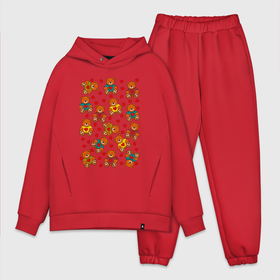 Мужской костюм oversize хлопок с принтом Мишки в цветных свитерах и сердечки в городе Новоалтайск,  |  | Тематика изображения на принте: 