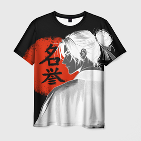 Мужская футболка 3D с принтом Честь самурая в Тюмени, 100% полиэфир | прямой крой, круглый вырез горловины, длина до линии бедер | 