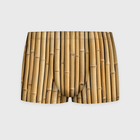 Мужские трусы 3D с принтом Стволы бамбука в Белгороде, 50% хлопок, 50% полиэстер | классическая посадка, на поясе мягкая тканевая резинка | Тематика изображения на принте: 