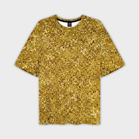 Мужская футболка oversize 3D с принтом Золотой волнистый с переливами ,  |  | 