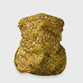 Бандана-труба 3D с принтом Золотой волнистый с переливами , 100% полиэстер, ткань с особыми свойствами — Activecool | плотность 150‒180 г/м2; хорошо тянется, но сохраняет форму | 