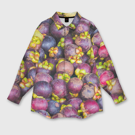 Мужская рубашка oversize 3D с принтом Ягоды манготин в Тюмени,  |  | Тематика изображения на принте: 
