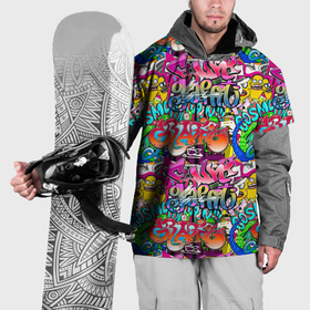 Накидка на куртку 3D с принтом Graffiti funny в Санкт-Петербурге, 100% полиэстер |  | 
