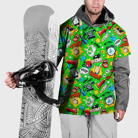 Накидка на куртку 3D с принтом Hello Like Boom в Петрозаводске, 100% полиэстер |  | Тематика изображения на принте: 