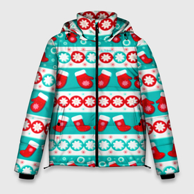 Мужская зимняя куртка 3D с принтом Рождество паттерн в Тюмени, верх — 100% полиэстер; подкладка — 100% полиэстер; утеплитель — 100% полиэстер | длина ниже бедра, свободный силуэт Оверсайз. Есть воротник-стойка, отстегивающийся капюшон и ветрозащитная планка. 

Боковые карманы с листочкой на кнопках и внутренний карман на молнии. | 