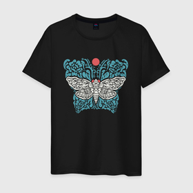 Мужская футболка хлопок с принтом Cicada в Екатеринбурге, 100% хлопок | прямой крой, круглый вырез горловины, длина до линии бедер, слегка спущенное плечо. | 
