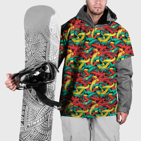 Накидка на куртку 3D с принтом Переплетающиеся стрелки в Санкт-Петербурге, 100% полиэстер |  | Тематика изображения на принте: 