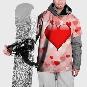 Накидка на куртку 3D с принтом Огромное сердце в Екатеринбурге, 100% полиэстер |  | 