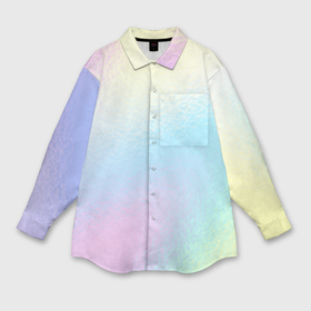 Мужская рубашка oversize 3D с принтом Светлая голография в Санкт-Петербурге,  |  | 