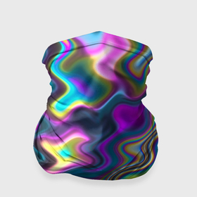 Бандана-труба 3D с принтом Волнистые абстрактные волны в Кировске, 100% полиэстер, ткань с особыми свойствами — Activecool | плотность 150‒180 г/м2; хорошо тянется, но сохраняет форму | 