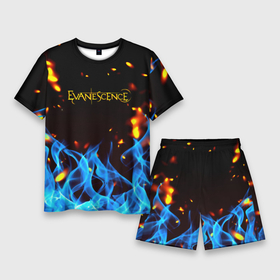 Мужской костюм с шортами 3D с принтом Evanescence огонь рок группа ,  |  | Тематика изображения на принте: 