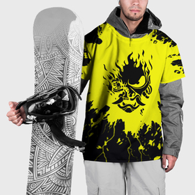 Накидка на куртку 3D с принтом Cyberpunk samurai logo 2077 в Екатеринбурге, 100% полиэстер |  | 