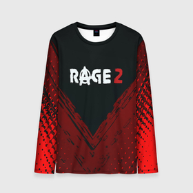 Мужской лонгслив 3D с принтом Rage 2 game logo апокалипсис в Петрозаводске, 100% полиэстер | длинные рукава, круглый вырез горловины, полуприлегающий силуэт | 