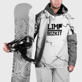 Накидка на куртку 3D с принтом Limp bizkit storm black в Белгороде, 100% полиэстер |  | 