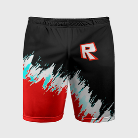 Мужские шорты спортивные с принтом Roblox краски текстура ,  |  | 