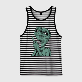 Мужская майка хлопок с принтом Инопланетянин ET в городе Новоалтайск, 100% хлопок |  | Тематика изображения на принте: 