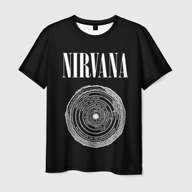 Мужская футболка 3D с принтом Nirvana  Inferno , 100% полиэфир | прямой крой, круглый вырез горловины, длина до линии бедер | 