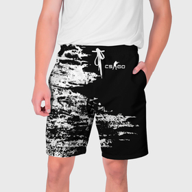 Мужские шорты 3D с принтом Counter Strike go   pattern в Тюмени,  полиэстер 100% | прямой крой, два кармана без застежек по бокам. Мягкая трикотажная резинка на поясе, внутри которой широкие завязки. Длина чуть выше колен | 
