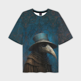 Мужская футболка oversize 3D с принтом Чумной доктор в шляпе в Петрозаводске,  |  | 