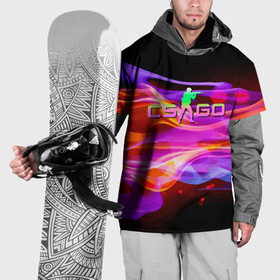 Накидка на куртку 3D с принтом Counter Strike   neon glow в Петрозаводске, 100% полиэстер |  | 