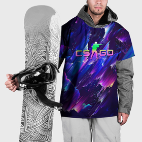 Накидка на куртку 3D с принтом Counter Strike go   neon в Петрозаводске, 100% полиэстер |  | 