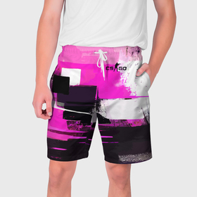 Мужские шорты 3D с принтом Counter Strike   shooter в Тюмени,  полиэстер 100% | прямой крой, два кармана без застежек по бокам. Мягкая трикотажная резинка на поясе, внутри которой широкие завязки. Длина чуть выше колен | 