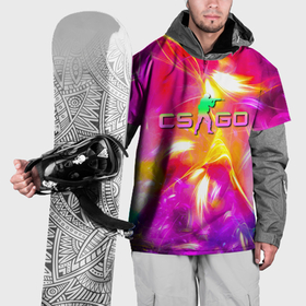 Накидка на куртку 3D с принтом Counter Strike   neon в Санкт-Петербурге, 100% полиэстер |  | 