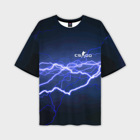 Мужская футболка oversize 3D с принтом Counter Strike   lightning в Курске,  |  | Тематика изображения на принте: 