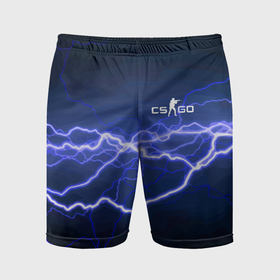 Мужские шорты спортивные с принтом Counter Strike   lightning в Петрозаводске,  |  | 