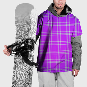 Накидка на куртку 3D с принтом Фиалковая шотландская клетка в Тюмени, 100% полиэстер |  | Тематика изображения на принте: 
