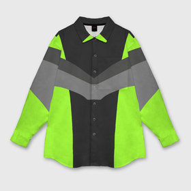 Мужская рубашка oversize 3D с принтом Спортивный и зелёный в Тюмени,  |  | 