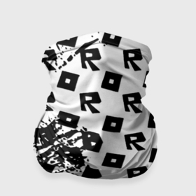 Бандана-труба 3D с принтом Roblox pattern game black в Санкт-Петербурге, 100% полиэстер, ткань с особыми свойствами — Activecool | плотность 150‒180 г/м2; хорошо тянется, но сохраняет форму | 