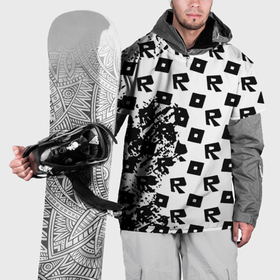 Накидка на куртку 3D с принтом Roblox pattern game black в Курске, 100% полиэстер |  | Тематика изображения на принте: 
