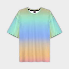 Мужская футболка oversize 3D с принтом Голографический цветной градиент в Санкт-Петербурге,  |  | 
