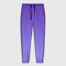 Мужские брюки 3D с принтом Светлый фиолетовый градиент в Санкт-Петербурге, 100% полиэстер | манжеты по низу, эластичный пояс регулируется шнурком, по бокам два кармана без застежек, внутренняя часть кармана из мелкой сетки | 