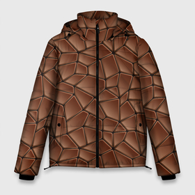 Мужская зимняя куртка 3D с принтом Потресканый шоколад в Тюмени, верх — 100% полиэстер; подкладка — 100% полиэстер; утеплитель — 100% полиэстер | длина ниже бедра, свободный силуэт Оверсайз. Есть воротник-стойка, отстегивающийся капюшон и ветрозащитная планка. 

Боковые карманы с листочкой на кнопках и внутренний карман на молнии. | 