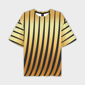 Мужская футболка oversize 3D с принтом Золотой тигровый в Санкт-Петербурге,  |  | Тематика изображения на принте: 