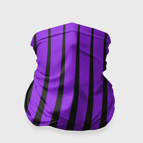 Бандана-труба 3D с принтом Неоновый фиолетовый полосатый в Екатеринбурге, 100% полиэстер, ткань с особыми свойствами — Activecool | плотность 150‒180 г/м2; хорошо тянется, но сохраняет форму | 