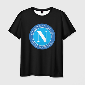 Мужская футболка 3D с принтом Napoli fc в Екатеринбурге, 100% полиэфир | прямой крой, круглый вырез горловины, длина до линии бедер | 