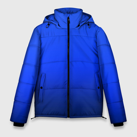 Мужская зимняя куртка 3D с принтом Ультрамарин градиент в Тюмени, верх — 100% полиэстер; подкладка — 100% полиэстер; утеплитель — 100% полиэстер | длина ниже бедра, свободный силуэт Оверсайз. Есть воротник-стойка, отстегивающийся капюшон и ветрозащитная планка. 

Боковые карманы с листочкой на кнопках и внутренний карман на молнии. | 