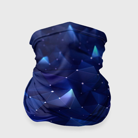 Бандана-труба 3D с принтом Синие яркие мелкие  осколки калейдоскоп в Курске, 100% полиэстер, ткань с особыми свойствами — Activecool | плотность 150‒180 г/м2; хорошо тянется, но сохраняет форму | 