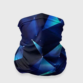 Бандана-труба 3D с принтом Синие осколки  из мелких  абстрактных  частиц в Курске, 100% полиэстер, ткань с особыми свойствами — Activecool | плотность 150‒180 г/м2; хорошо тянется, но сохраняет форму | 