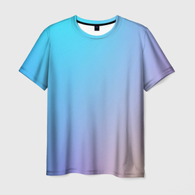 Мужская футболка 3D с принтом Мягкий разноцветный градиент в Петрозаводске, 100% полиэфир | прямой крой, круглый вырез горловины, длина до линии бедер | 