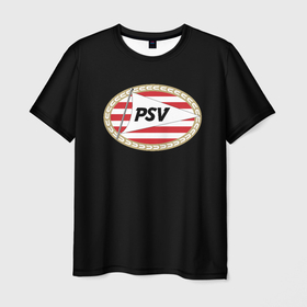 Мужская футболка 3D с принтом PSV fc club в Кировске, 100% полиэфир | прямой крой, круглый вырез горловины, длина до линии бедер | 